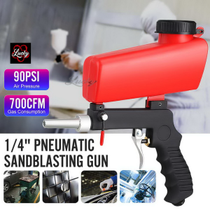 Pneumatic Portabel Sandblasting Gun Penghilang Karat 90 PSI - AS118-3 - Red