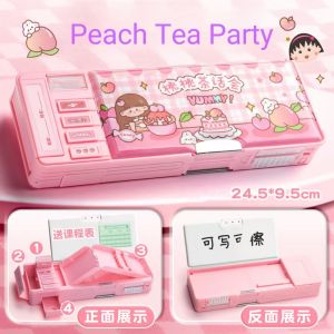 Stationery Sparkel  กล่องดินสอความจุขนาดใหญ่การ์ตูนเด็กมัลติฟังก์ชั่นสองชั้นA044