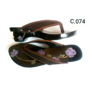 Sandal Kayu Jepit Hak Telor / Kelom Tasikmalaya