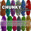 Chunky Glitter 3gr Gliter Butir Besar Keping Serbuk Tebal Gold Silver Bronze Black Pink Green Red Blue Purple Magenta Brown Hiasan Resin Make Up NailArt Body Painting Kuku Sparkle Sparkling Mengkilap Berkilau Taburan Tempelan Butiran Shopping Arena Malang. 