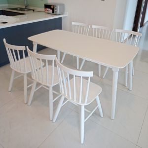 Bàn ăn 6 ghế song tiện - bộ bàn ăn cơm 6 ghế - hàng sản xuất tại xưởng bảo hành 12 tháng