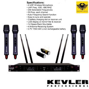 Kevler UMC-1000 4 UHF kevler wireless microphone System Audio kevler original videoke karaoke jbl