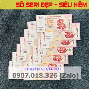 [SALE TẾT 2025]  COMBO 15 TỜ Tiền Lưu Niệm Con Rắn 100 Macao Số Seri Đẹp Full Bát Quý Sảnh Rồng Lộc Phát Thần Tài  Siêu Rẻ