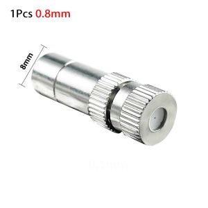 CHROME RECOVER73CH1 1/5Pcs Quick Pushing Atomizing Misting Nozzle Gardening Irrigation Parts Low Pressure Spray Nozzles Durable 0.15-0.8mm Water Irrigation Sprinkler For Misting Cooling System