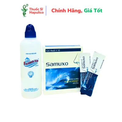 Muối Rửa Mũi Samuxo Tặng Bình Xịt Rửa Mũi Hỗ Trợ Viêm Mũi Xoang – Hộp 20 gói