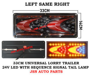 J101S13 PRICE FOR 1PAIR 2PCS  USE FOR ALL LORRY TRUCK 24V LED SMD WITH SEQUENCE SIGNAL TAIL LAMP LAMPU BELAKANG