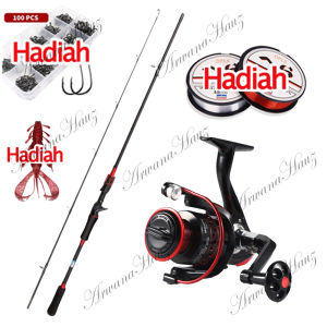 1.8M 2.1M Pancing Portabel 2 Bagian Pancing Spinning Fishing Rod Dan 5.2:1 Pancing Alat Gulungan Pancing Joran Pancing Senar Pancing Combos Set / pancing 1 set lengkap kuat / jorang pancing kuat 50kg / pancing casting full set / pancingan reel 1 set murah