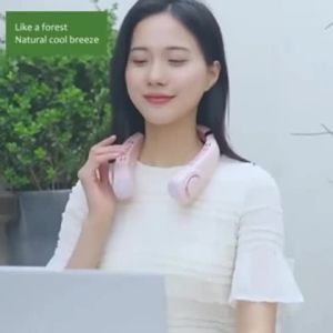Portable Hanging Neck Fan Hands Usb Rejected Digital Display Leafless Fan Portable Outdoor Summer kipas Leher
