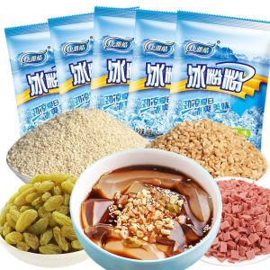 康雅酷冰粉粉40gx10袋冰粉白凉粉果冻粉烧仙草粉 KangYaKu Konyaku Cold Jelly Ice Jelly Powder Plain (40g)