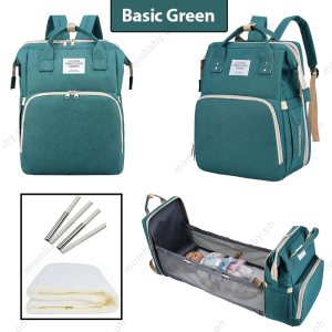 Travel Baby Bag Crib 2-In-1 With Shade Mosquito Net Multifunctional Diaper Bag Mommy Backpack Hospital Maternity Bag