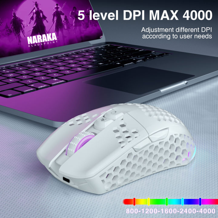 SOLAKAKA%20Bluetooth+wireless%202.4G%203-mode%20RGB%20charging%20800-4000%20DPI,%20with%20honeycomb%20shell,%20Komputer,%20laptop%20ergonomically%20designed%20visual%20gaming%20mouse%20PC(SM600)%20-%20Image%203