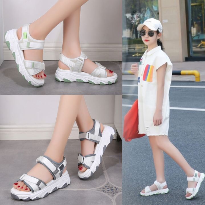 sandal sendal anak import perempuan umur 2 3 4 5 6 7 8 9 10 tahun / sandal sendal gunung anak tali silang warna hijau pink / sandal anak peram puan kelas 1 2 3 4 5 sd / sandal anak cewek peempuan ala korea / sandal sendal anak viral terbaru