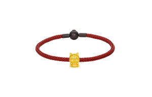 ZHOU LIU FU 周六福 24K Gold Bracelet Zodiac Horse Bracelet Red Braided Bracelet Lucky for Women Girls 17/19cm A1615526 A1615530