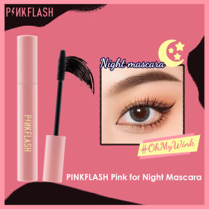 PINKFLASH OhMyWink Day & Night Lengthening Waterproof Smudge proof Long-lasting Voluminous Dark Thick Fiber-filled Silicone Wands Durable Mascara