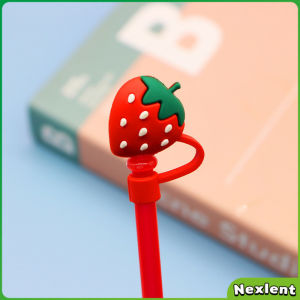 Nexlent Straw Cap Silicone Dust-proof Plug Glass Tea Milk Straw Splash-proof Lid
