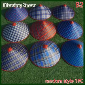 Blowing Cone Hat Retro Bamboo Rattan Fisherman Hat Handmade Weave Straw Bucket Hat Rain Dance Props Cone Sunshade Hat Plastic Bamboo Hat