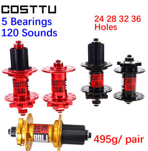 COSTTU Bike hub MTB 5 bearing hub big sound loudly 120 clicks 8 9 10 11 speed Quick Release 100mm 135mm 24 28 32 36 Holes