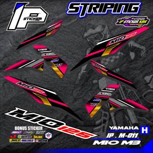 (cod) striping MIO M3 125- sticker striping variasi list yamaha MIO M3 125 IP.M-011 design ip striping