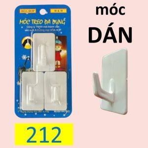 Móc treo dán tường siêu dính chịu lực HÒA HỢP 212 _ dán tường sơn nước dán gạch men