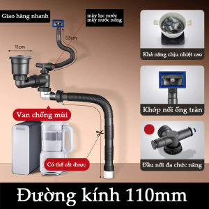 Cống Thoát Nước Bồn Rửa Nhà Bếp Khe Cắm Đơn Bảo Vệ Côn Trùng Tiết Kiệm Không Gian Cống Thoát Nước Ngăn Mùi
