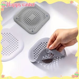 1pc Hair Catcher Sink Anti-Clog Filter Bathtub Shower Floor Drain Stopper Silicone Kitchen Deodorant Plug Bathroom Tools