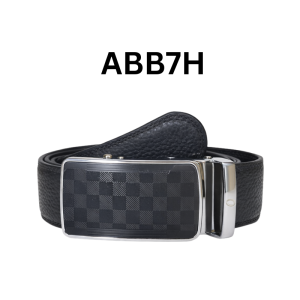 Black Luxury Belt for Men - Ratchet Leather Belt - Branded Leather Belt for Men - Belts with exclusive buckles - Belts for Evening Wear - Auto Lock Black Belt  Oxhide HPOX