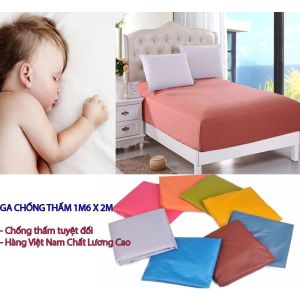 Ga chống thấm ga trải giường chống thấm nước cho bé sơ sinh và người già ga nệm 1m6 1m8 2m2 x 2m nhiều màu. GấuMẹ Store
