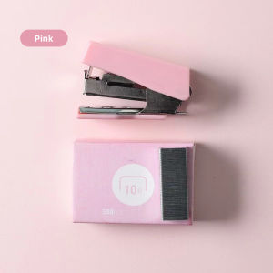 Stapler Staple Set 3 Colors Mini Stapler with Staple Line School Supplies Office Supplies(Comes with a box of nails)