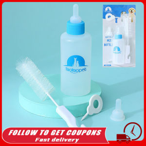 Pet Feeding Bottle Set for Puppies Puppy Dog Kitten Cat Kittens pup Rabbit Nursing Milk Water Bottle