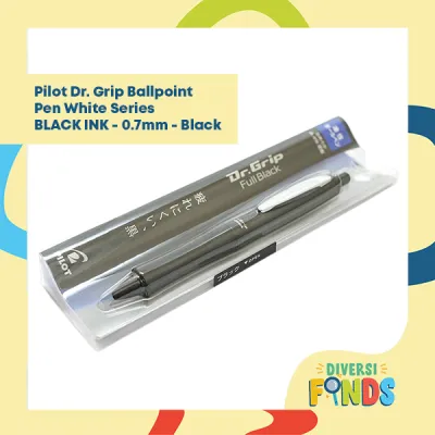 Pilot Dr. Grip Ballpoint pen Pen White Series - BLACK INK - 0.7mm