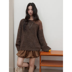 Women Fashion 2026 Early Autumn Unique Design Retro Hollow‑Knitted Pullover Sweater Loose Long Sleeve Casual Blouse Top