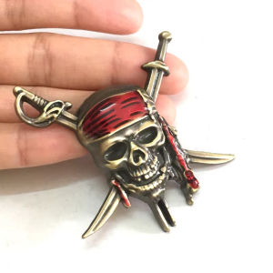 55mm Pirate Skull Metal Badge Sticker Easy Paste Waterproof Durable Pelekat Kereta Car Body Styling Accessories 🚗