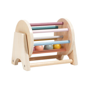 Wooden Rainbow Spinning Drum P0.45 Montessori Infant Toddler Early Learning Tabletop Scrolling Drum Mainan Budak Perempuan Lelaki 蒙氏婴幼儿早教桌面滚动鼓宝宝逻辑思维手眼协调训练玩具