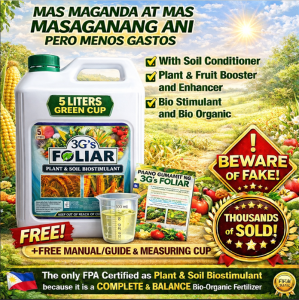 3GS SUPER FOLIAR SOIL & PLANT ADJUVANT BIO-STIMULANT LIQUID BIO FERTILIZER - 5 liters per gallon