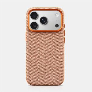 Tech Woven Canvas Luxury Case for iPhone 16Pro 17Pro 17 15 17Pro Max for Magsafe Original Wireless Charging Matte Cover