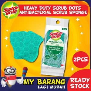3M Scotch Brite Scrub Dots Heavy Duty Scrub Sponge (2 Pcs/Pack) Scotch-Brite® Scrub Dots Heavy Duty Sponge 2/Pack MyBarang