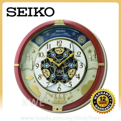 100% ORIGINAL SEIKO Melodies in Motion Wall Clock QXM378 (QXM378B) [Jam Dinding Muzik Berbunyi]