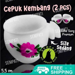 SEMPATI Cepuk Wadah Pakan Minum Burung Kembang Sedang Elite Song CKESEES