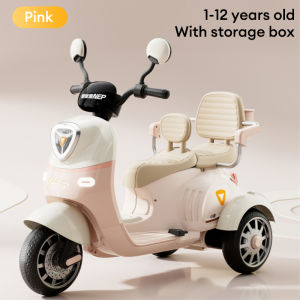 Motor for kids 4 15years old two-seater with music and light Adults can sit Large Battery Motorcycle for kids ﻿