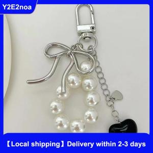 【Local shipping】 Fashionable Versatile Bowknot Keychain Pendant Sweet Phone Chain Lovely Backpack Hanging Decoration Accessories Gifts