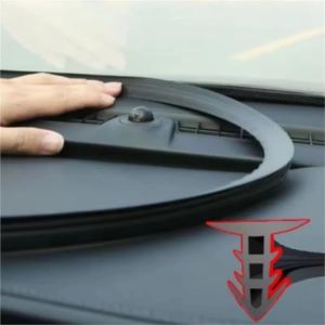 FLYING Rubber Material Dashboard Seal Strip Sound Dampening Noise Insulation Noise Reduction Trim Flexible Dustproof Design Windshield Gap Filler Dashboard Gap