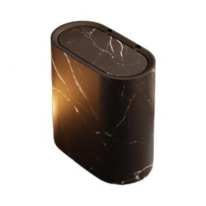 ประหยัดพื้นที่ถังขยะปกคลุมถังขยะเรียบสำหรับห้องน้ำห้องนอนห้องครัว Essential ถังขยะ