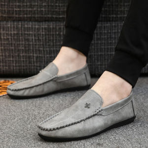 2025 Korea Fashion Loafers For Men Casual Leather Loafers Black Leather Shoes