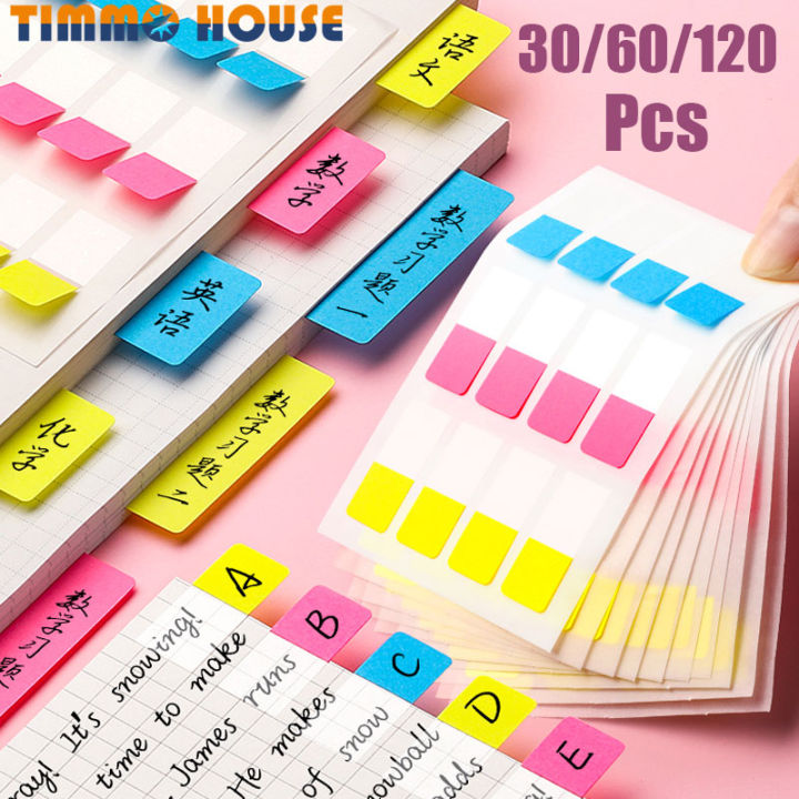 [Timmo House]30/60/120 Sheets Index Sticky Notes Transparent Writable ...