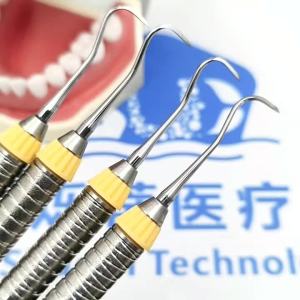 ที่ขูดฟันสำหรับฟอกสีฟัน เครื่องมือขูดฟันหน้าแบบเคียวสำหรับการขูดสิ่งสกปรกเหนือเหงือก เครื่องมือขูดฟันสำหรับโรคปริทันต์