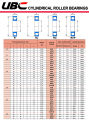 NJ207 UBC ตลับลูกปืนเม็ดทรงกระบอก NJ207EM ( Cylindrical Roller Bearings ) NJ207 EM. 