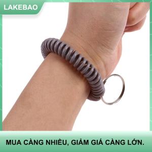 【LAKEBAO】 10pcs đa năng co giãn dây đeo cổ tay keychain mùa xuân linh hoạt xoắn ốc đàn hồi ban nhạc vòng đeo tay vòng giữ chìa khóa cho phòng tắm hơi phòng tập thể dục thể thao ngoài trời tóc nhẫn