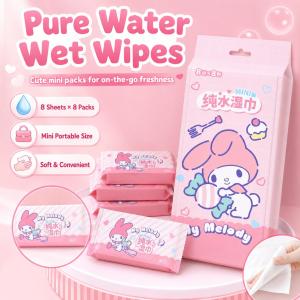 Tisu Basah Melody Baby Wipes Mini Kids Soft Travel Wipes Pocket Pack Portable Hygiene Tissue Gentle