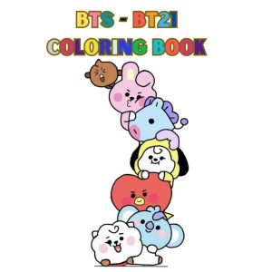 BTS BT21 Coloring Book Buku Mewarnai Anak Remaja Dewasa Healing Activity Cute Aesthetic Kertas Tebal