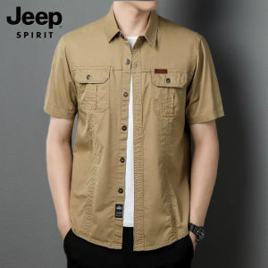 Jeep Tinh Thần áo nam Quá Khổ 8xl tay ngắn Mỏng Hàng Hóa Áo sơ mi trẻ em thoáng khí tay ngắn tay ngắn Áo Sơ Mi